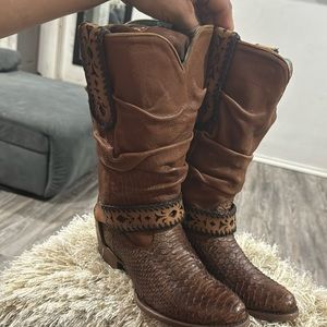 Women python boots